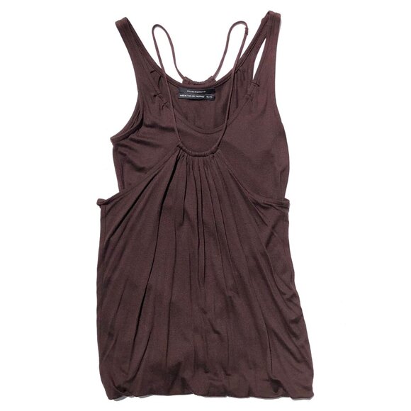 Club Monaco double layer tank top women size XS chocolate brown spaghetti straps - Picture 6 of 10